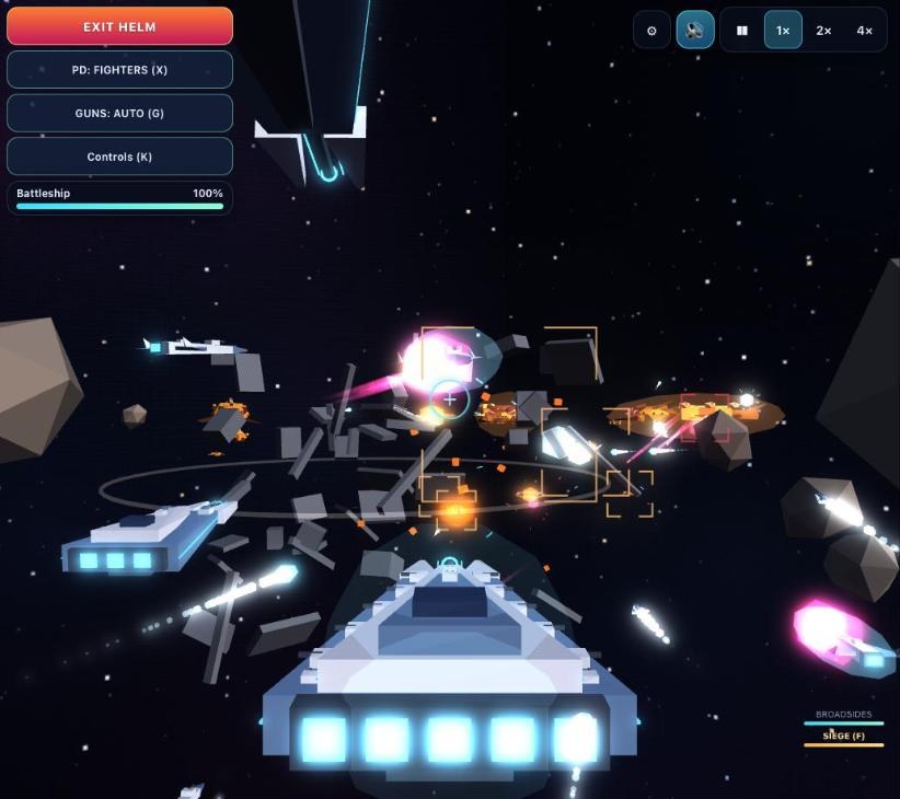 Flying a Vanguard battleship into an asteroid field